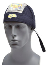 Corona Extra Cerveza Beer Blue & Gray Do - Rag Head wrap Skull Cap